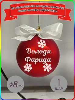 Шар новогодний именной Володя Фарида с нг Елочные шары 283904451 купить за 486 ₽ в интернет-магазине Wildberries