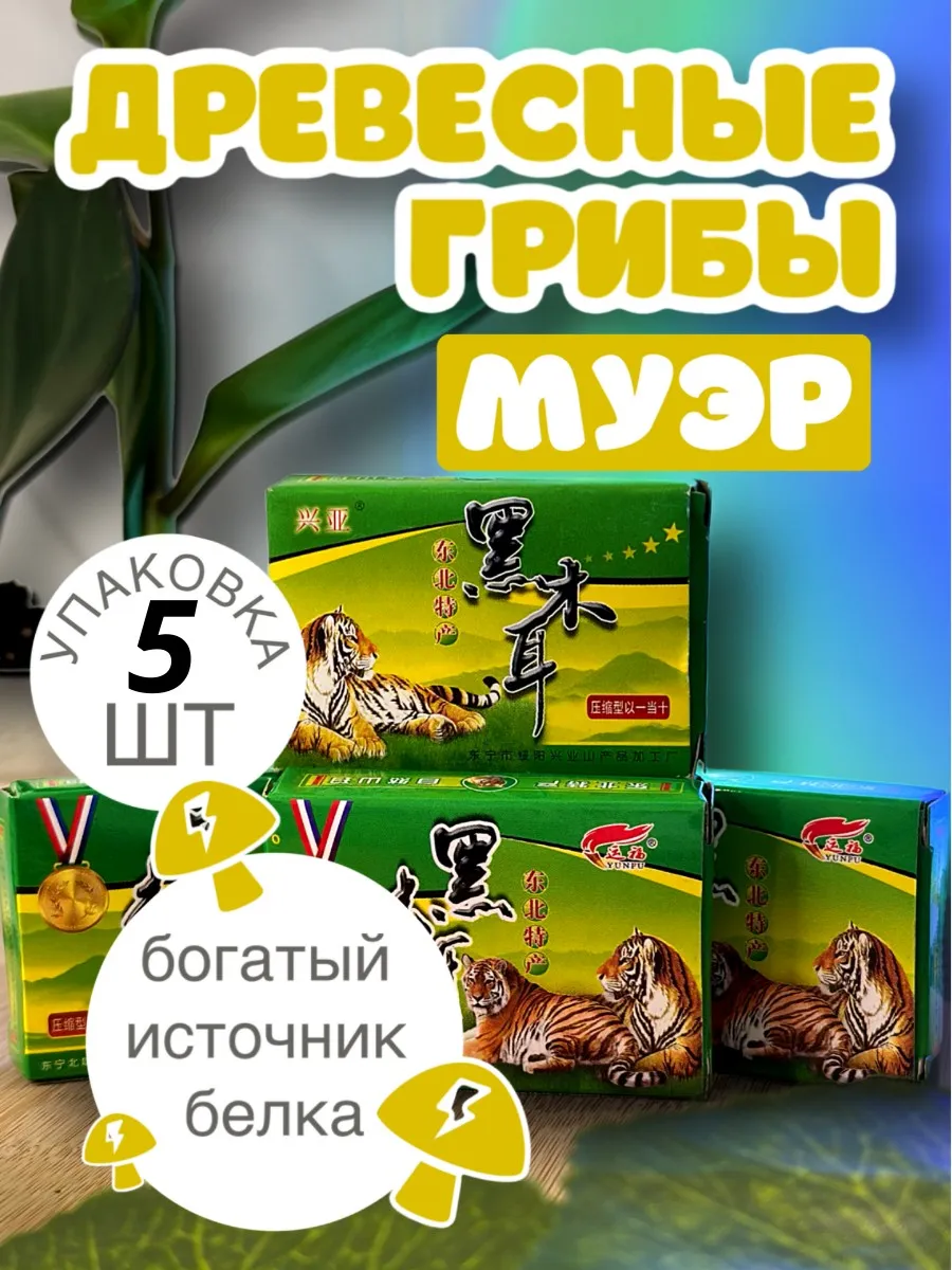 Грибы древесные сушеные прессованные муэр