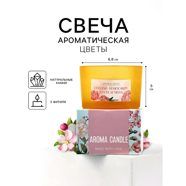 Свеча ароматическая в стакане