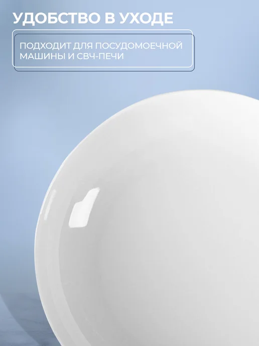 Добрушский фарфоровый завод Тарелка суповая d=20,5 см 700 мл «Универсал» фарфоровая, 700 мл, фото 3