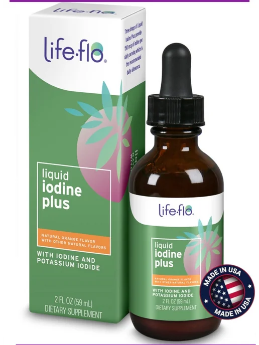 iherb жидкий йод в каплях Liquid Iodine Plus Liquid Drops, 59 мл, фото 2