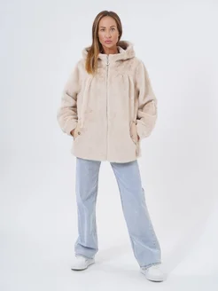 Шуба искусственная экошуба зимняя с капюшоном (OVERSIZE) TOP-TRENDS 284149400 купить за 4 612 ₽ в интернет-магазине Wildberries