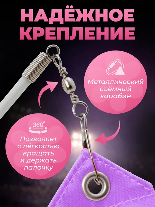 Tech&Style Лента гимнастическая для художественной гимнастики 2м, вариант, фото 4