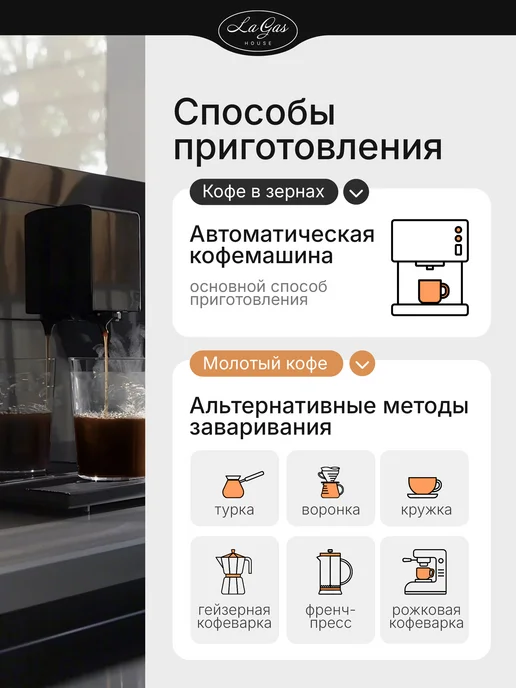 LaGas Кофе молотый подарочный набор ароматизированный 3 вкуса, 750 г, фото 5
