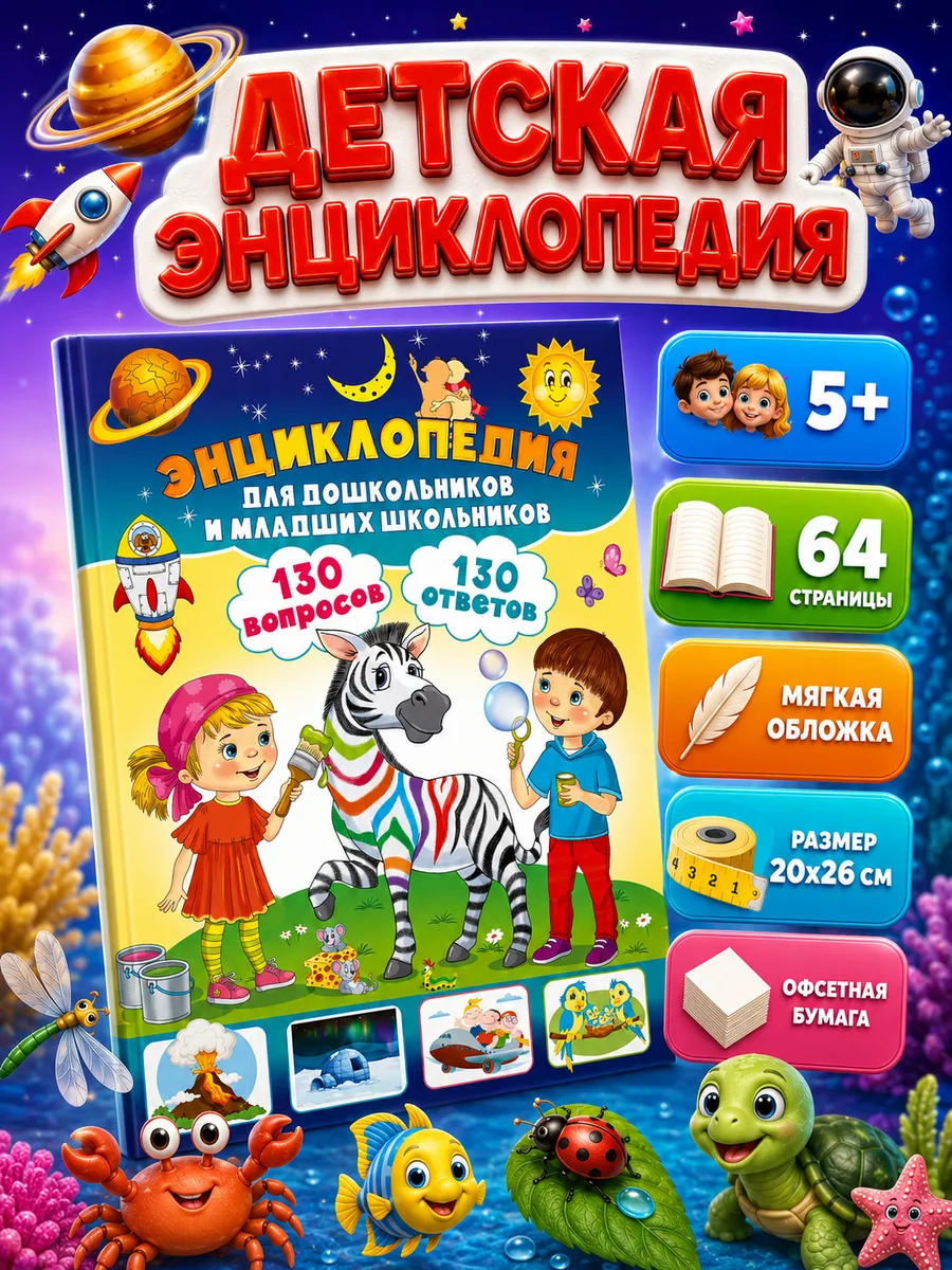 Энциклопедия для дошкольников и школьников. 130 вопросов