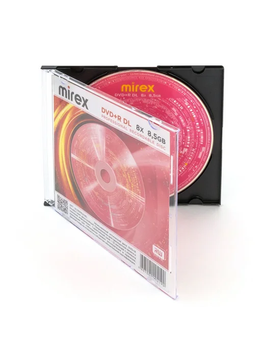 Mirex Диск для записи DVD+R DL, 8.5 ГБ, 8x, 1 шт (UL130062A8S), 8,5 ГБ, 1 шт, фото 2