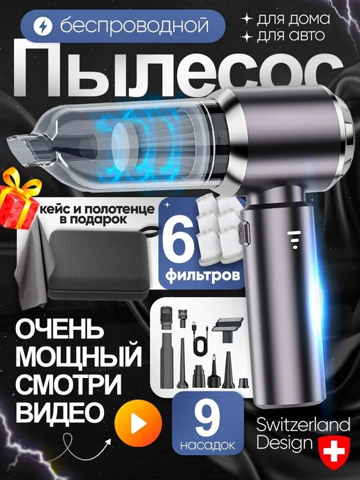 ZuVuZ Пылесос для автомобиля беспроводной мощный, вариант