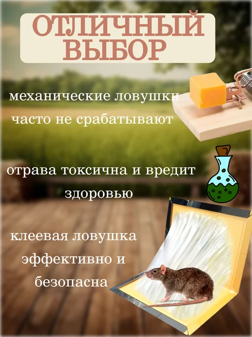 АзбукаСадовода Липкая мышеловка ловушка для мышей и крыс, зеленый, фото 2