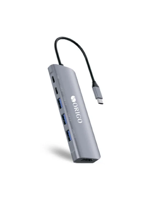 ORIGO Док-станция для ноутбука ПК OU3360PD A1A USB Type-C 6 в 1, серый
