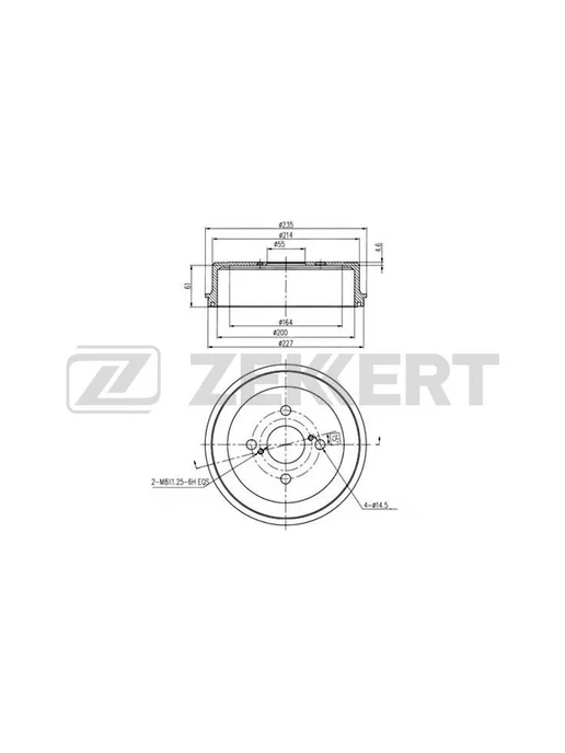 zekkert Барабан тормозной Toyota Corolla (E100, E110) 92-, вариант