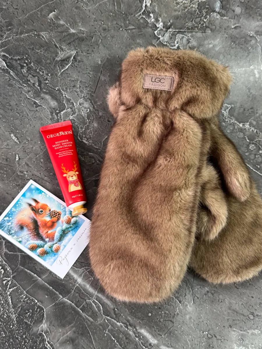 Варежки из экомеха с...