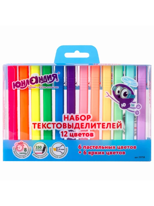 ЮНЛАНДИЯ Набор текстовыделителей, зеленый, фото 2