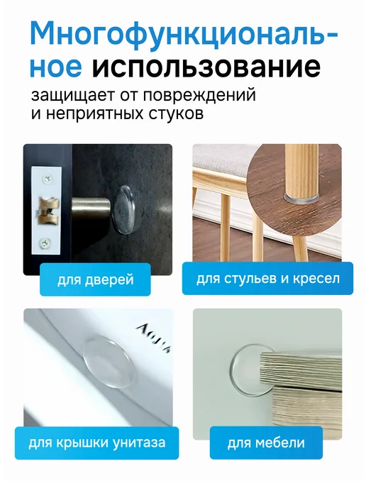 Уютория Стоппер настенный силиконовый ограничитель для двери, вариант, фото 2