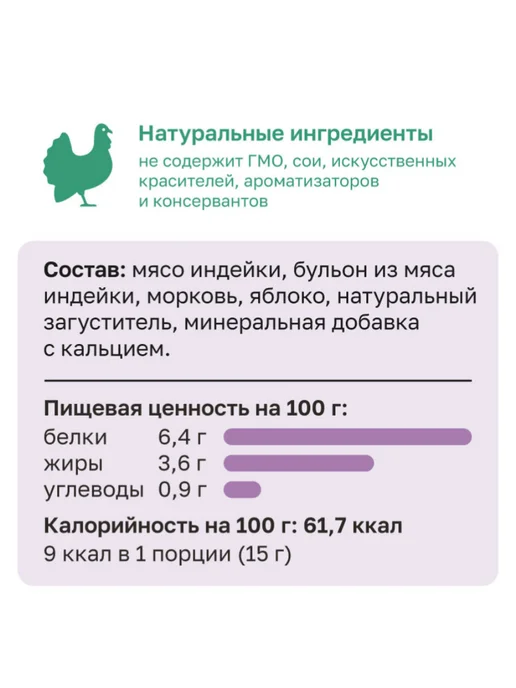 Organix Лакомство для кошек, крем-суп из мяса индейки, 75 г, 75 г, фото 7