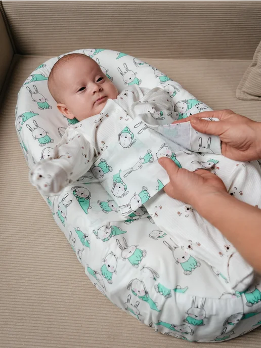 BIO-TEXTILES Кокон для новорожденных гнездышко, белый, фото 7