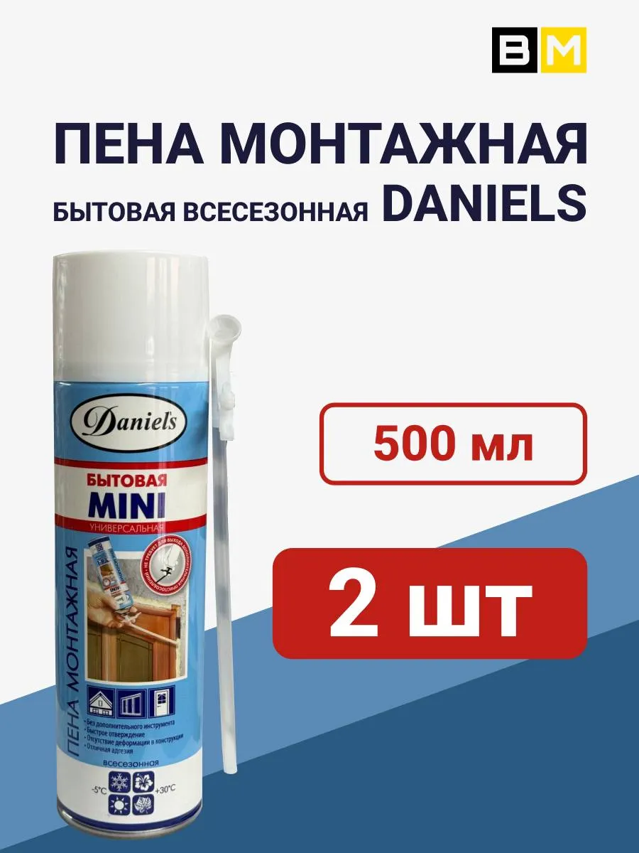 Пена монтажная MINI бытовая 500 мл 2шт
