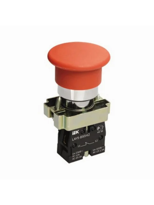 Iek Кнопка управления ИЭК LAY5-BC41 красная BBG70-BC-K04, красный, фото 2