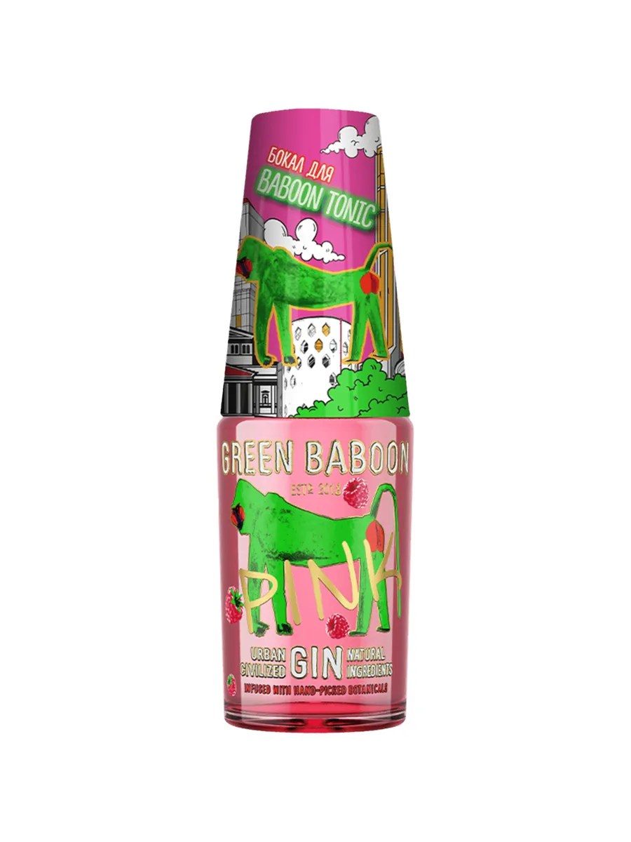 Джин Pink 0,7 л в подарочной упаковке + стакан