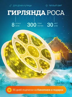 Гирлянда светодиодная роса уличная LED 30м Svecha 285901796 купить за 520 ₽ в интернет-магазине Wildberries