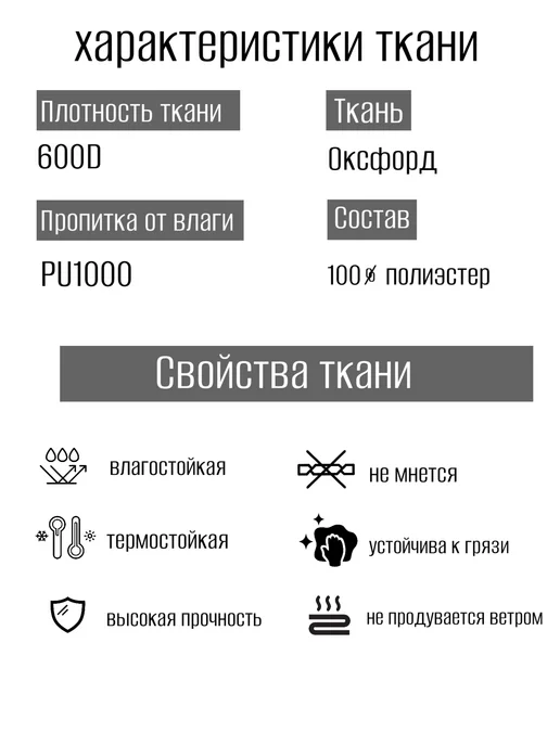 ИП Курышева Чехол для костровой чаши, черный, фото 5