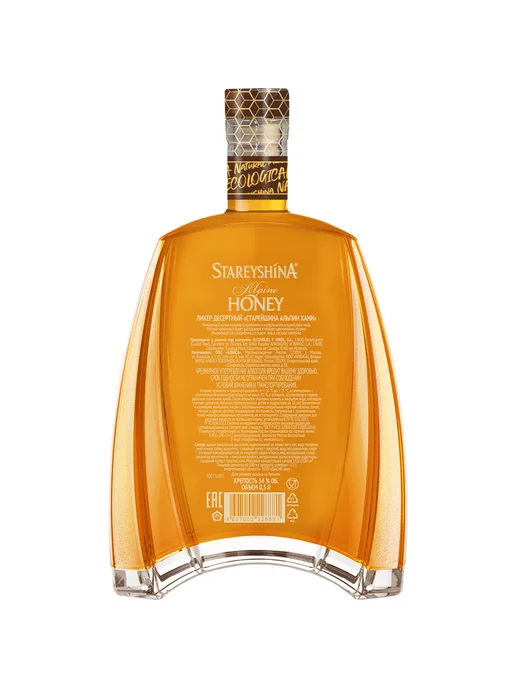 Старейшина Ликер Stareyshina Alpine Honey десертный 0,5 л, 0,5 л, фото 2