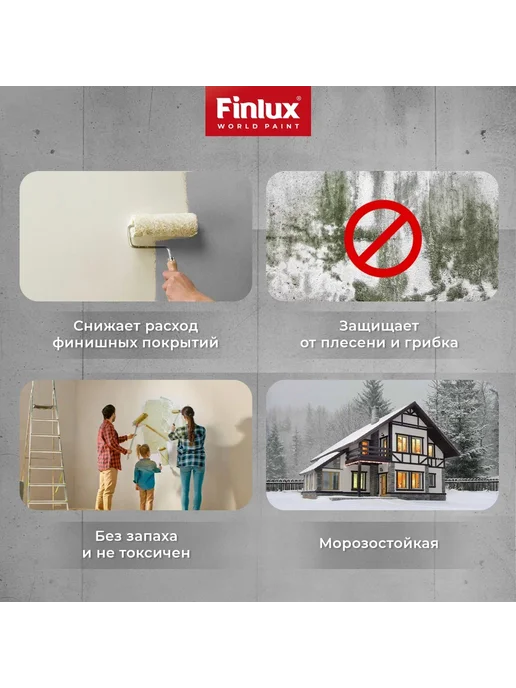 Finlux Грунтовка глубокого проникновения F-17 Euro 5л, желтый, фото 2