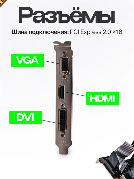 AiTech Видеокарта GT 610 2Гб GDDR3, 2 ГБ, фото 3