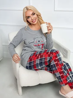 Пижама со штанами теплая с начесом ROSE Pajamas 286219102 купить за 979 ₽ в интернет-магазине Wildberries