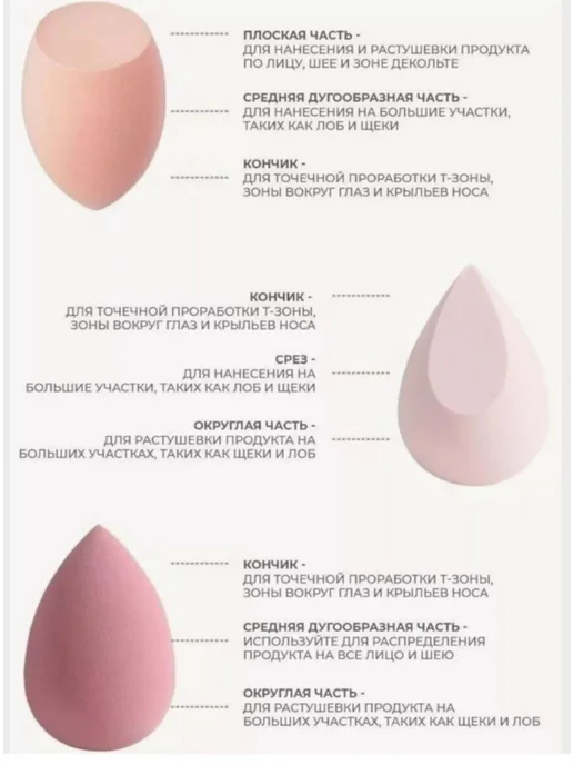 B&B Beauty Спонж для макияжа для лица 4шт, 4 шт, фото 3