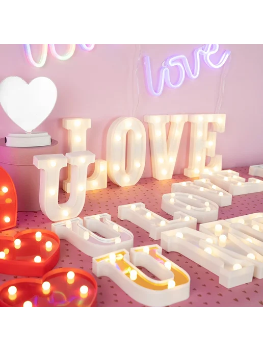 Дон Баллон Набор световых фигур Love, 16 см. Белый, 1 шт, 1 шт, фото 4