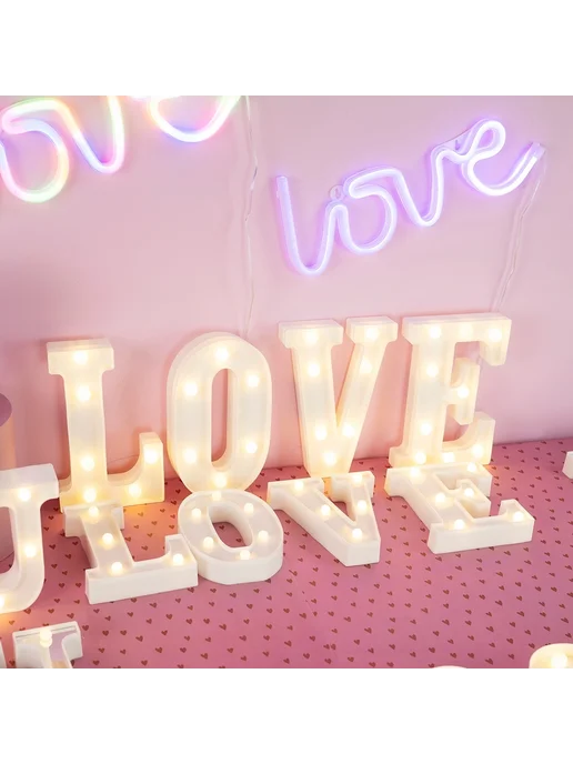 Дон Баллон Набор световых фигур Love, 16 см. Белый, 1 шт, 1 шт, фото 5
