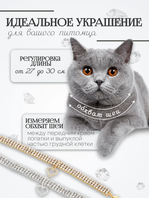 ChikChoice Ошейник для кошек и собак, серый, фото 2