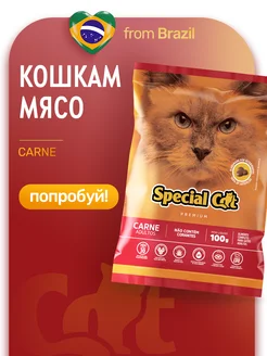 Сухой корм для кошек, с мясом, 100 гр Special Cat 286334099 купить за 85 ₽ в интернет-магазине Wildberries