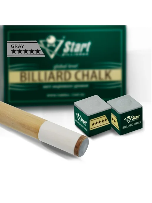 Startbilliards Мел для бильярда 5 звезд 12шт, серый, 12 шт, фото 4