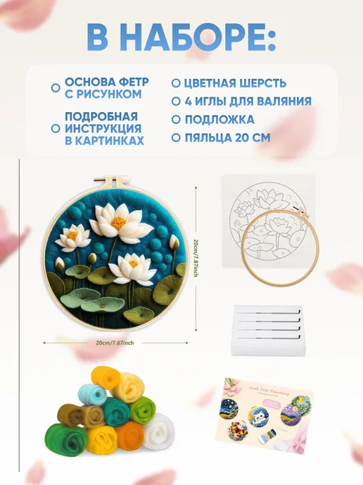 S.O.V. Набор для валяния картин, белый, фото 2
