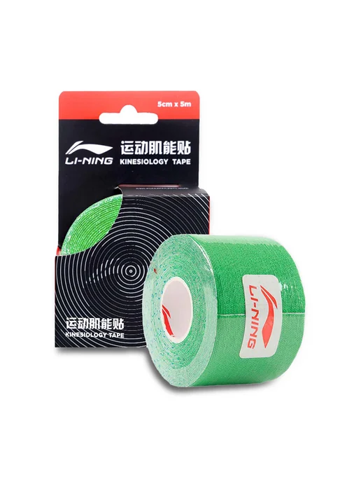 LI-NING Кинезио тейп спортивный LQAK100, зеленый
