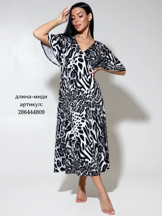 GoddessGarb домашнее платье ночнушка вискоза, черный, фото 8