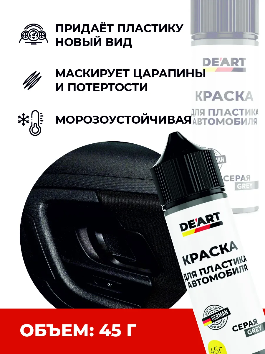 Краска для пластика автомобиля серая фото 2