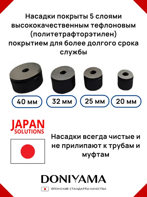 DONIYAMA Паяльник для пластиковых труб, ушастый 2200 Вт, 4 насадки, 2200 Вт, фото 3