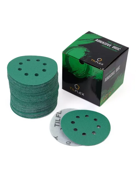 TILFLEX Круг шлифовальный на липучке P60 - 5шт (150мм), 10 шт, фото 4