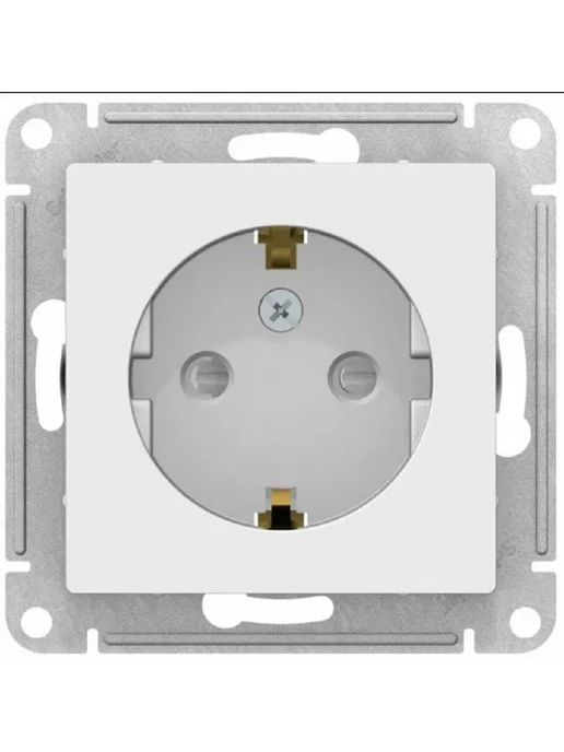 Systeme Electric Розетка белая с защитными шторками и заземлением, белый, фото 4