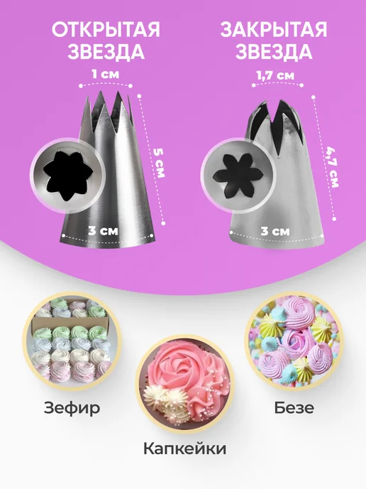 CakeDecorPro Кондитерские мешки многоразовые с насадками, серый, фото 3