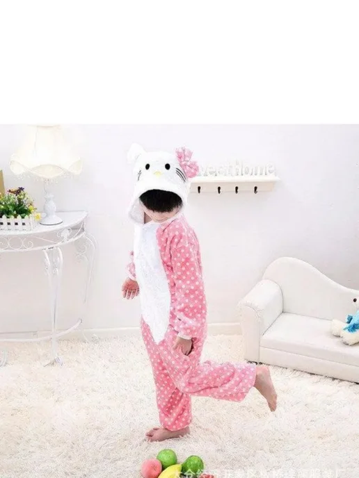 Davidstars Кигуруми Хэлоу Китти, розовый, фото 4