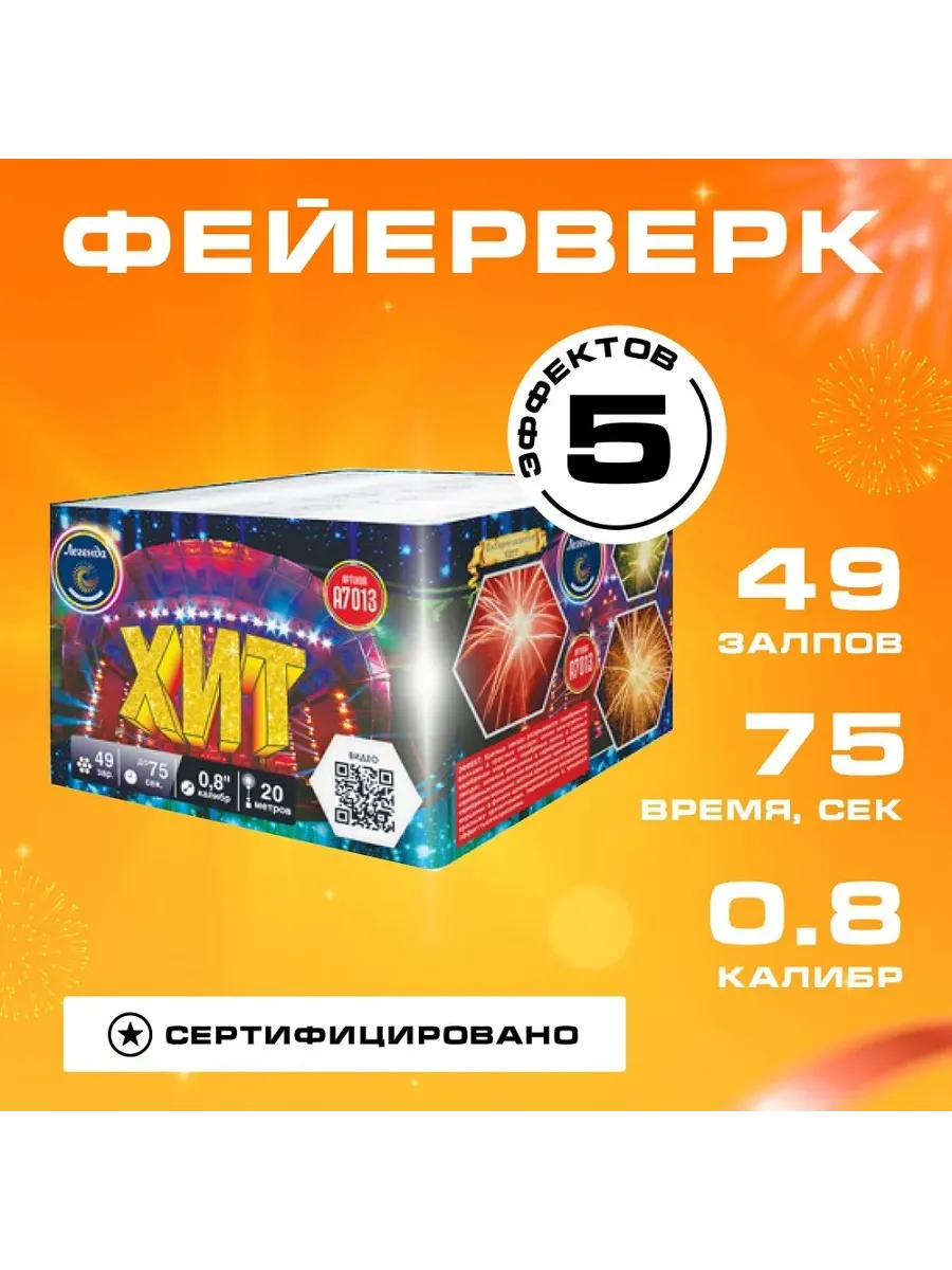 Салют "Хит" (Фейерверк 49 залпов)
