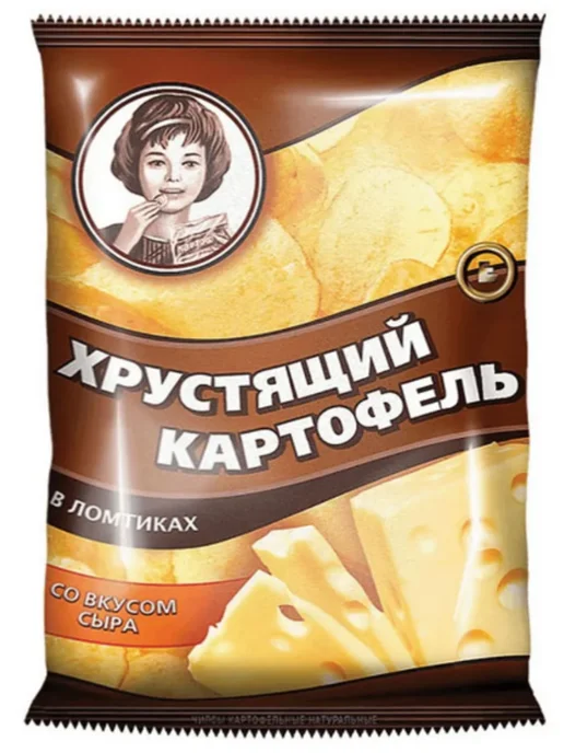 ХРУСТЯЩИЙ КАРТОФЕЛЬ Чипсы картофельные в ломтиках Сыр 160 гр 2 шт, 160 г, 2 шт, фото 2