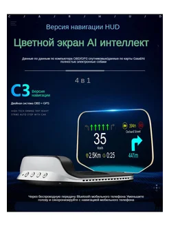 Дисплей OBD+GPS для автомобиля (после 2008г)，C3 Jikocy 286894917 купить за 6 387 ₽ в интернет-магазине Wildberries