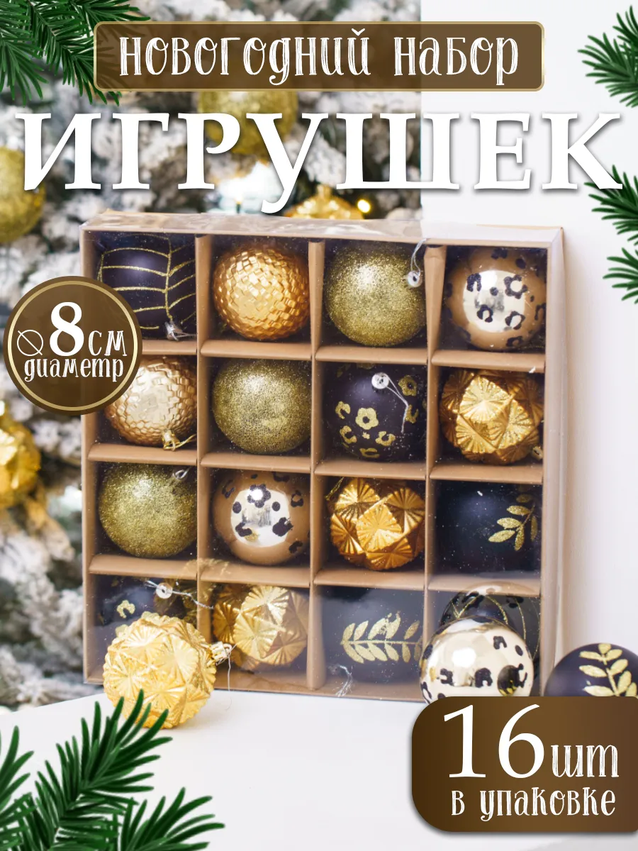 Елочные игрушки шары набор...