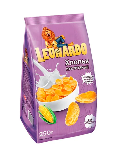 Leonardo Хлопья кукурузные классические, 250г, 2 шт, 250 г, 3 шт, фото 2