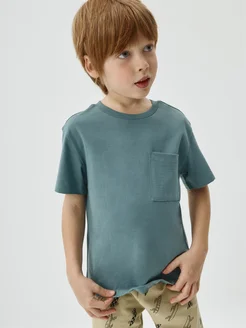 Футболка базовая хлопковая оверсайз с карманом