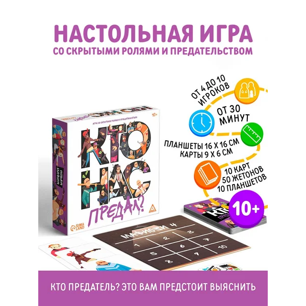 Настольная игра со скрытыми ролями «Кто нас предал?»